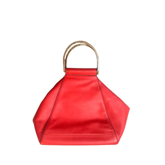 Tory Burch Half Moon Top Handle Bamboo Satchel 2 Way Crossbody Bag Purse - Picture 4 of 12